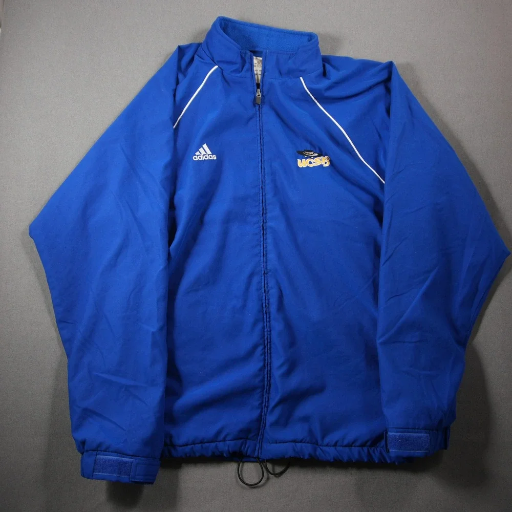 Vintage Adidas UCSB Santa Barbara Gauchos Full Zip Fleece Sport Men Jacket M
